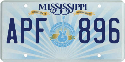 MS license plate APF896