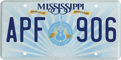 MS license plate APF906