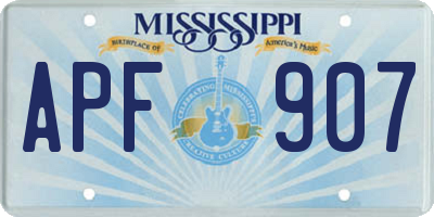 MS license plate APF907