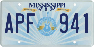 MS license plate APF941