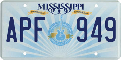 MS license plate APF949