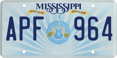 MS license plate APF964