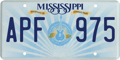 MS license plate APF975