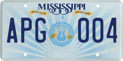 MS license plate APG004