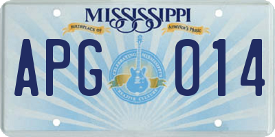 MS license plate APG014