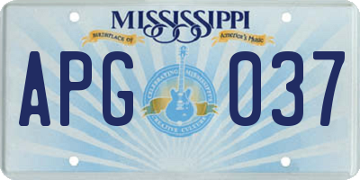 MS license plate APG037