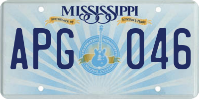 MS license plate APG046