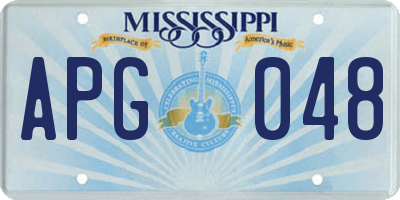 MS license plate APG048