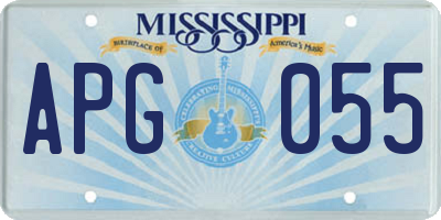 MS license plate APG055