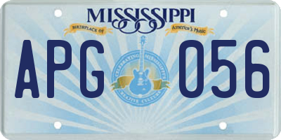 MS license plate APG056
