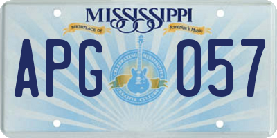 MS license plate APG057