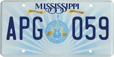 MS license plate APG059
