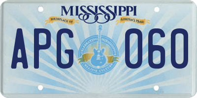 MS license plate APG060