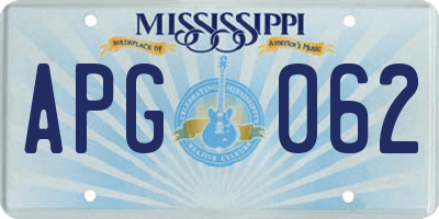 MS license plate APG062