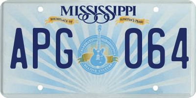 MS license plate APG064