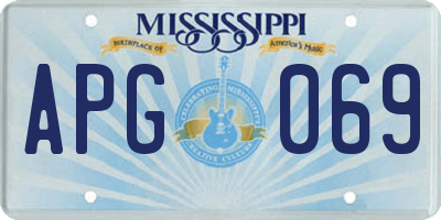 MS license plate APG069