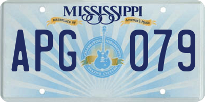 MS license plate APG079