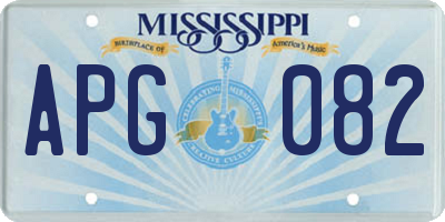 MS license plate APG082