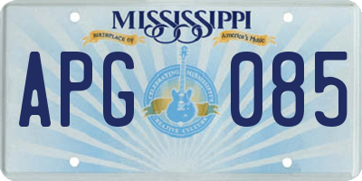 MS license plate APG085