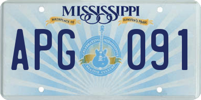 MS license plate APG091