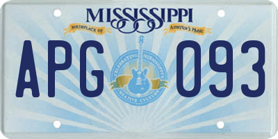 MS license plate APG093