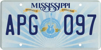 MS license plate APG097