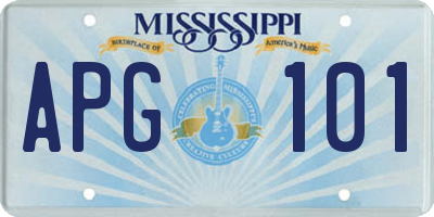 MS license plate APG101