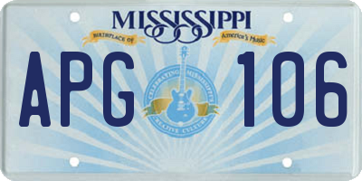 MS license plate APG106