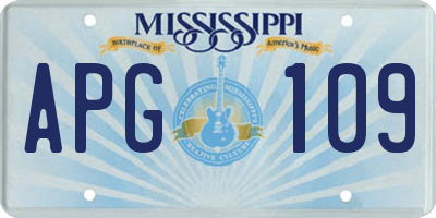 MS license plate APG109