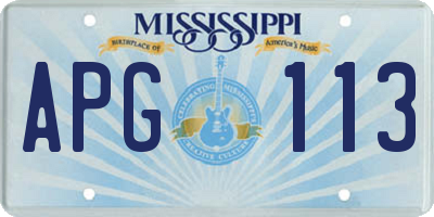MS license plate APG113
