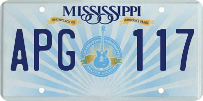 MS license plate APG117
