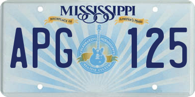 MS license plate APG125