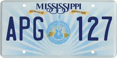 MS license plate APG127