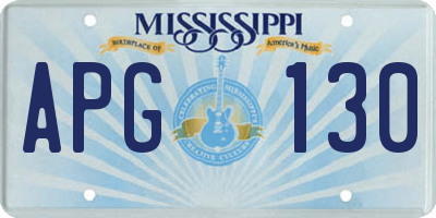 MS license plate APG130