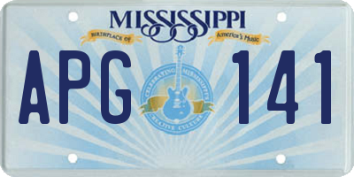 MS license plate APG141