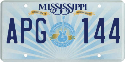 MS license plate APG144