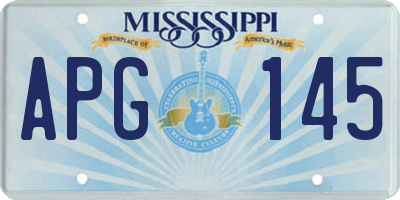 MS license plate APG145