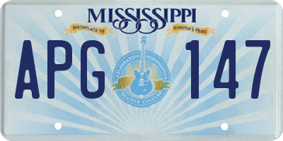 MS license plate APG147