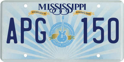 MS license plate APG150