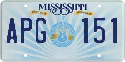 MS license plate APG151