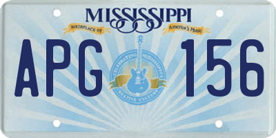 MS license plate APG156