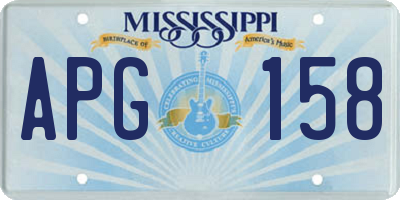 MS license plate APG158