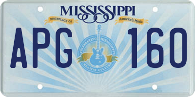 MS license plate APG160