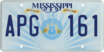 MS license plate APG161