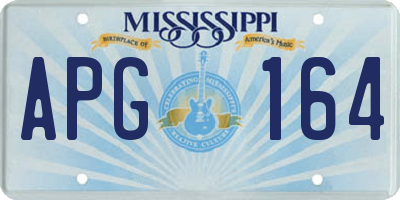 MS license plate APG164