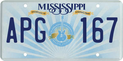 MS license plate APG167