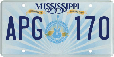 MS license plate APG170