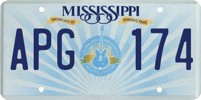 MS license plate APG174