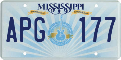 MS license plate APG177