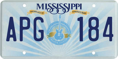 MS license plate APG184